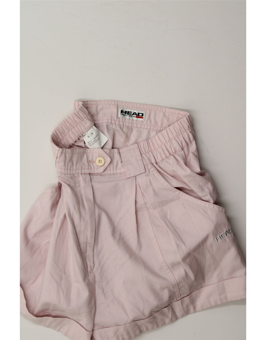 HEAD Womens Chino Shorts UK 6 XS W26  Pink Polyester Vintage HEAD and Second-Hand HEAD from Messina Hembry 