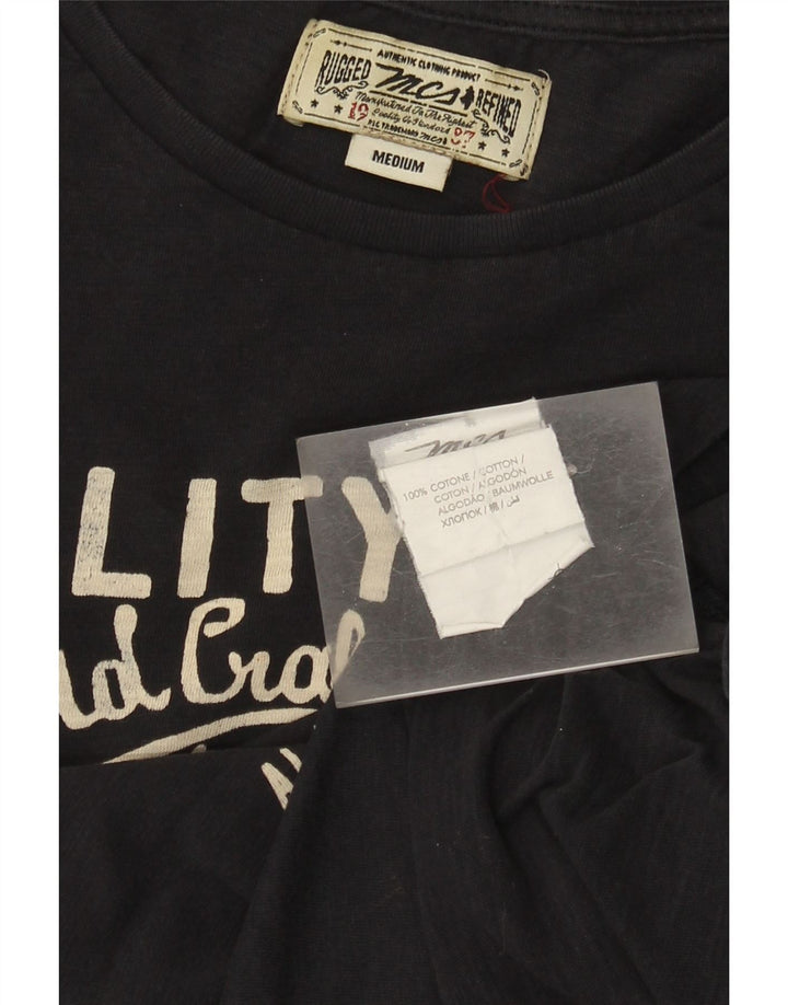 Marlboro Classics T-Shirt Graphique Homme Bleu Marine Moyen Coton