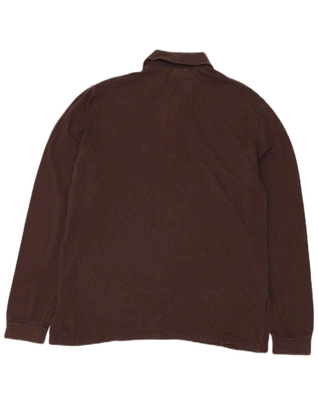 LACOSTE Polo à manches longues coupe classique pour homme taille 5 grand coton marron