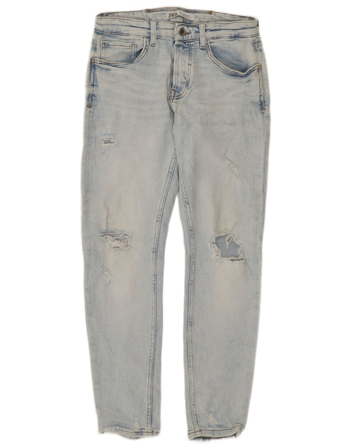 Zara Jean slim vieilli pour homme EU 40 Medium W31 L29 Bleu