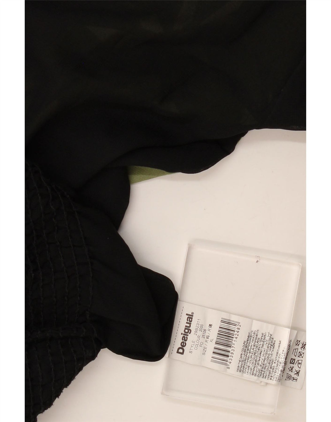 DESIGUAL Chemisier à manches longues pour femme UK 18 XL Noir Géométrique Polyester