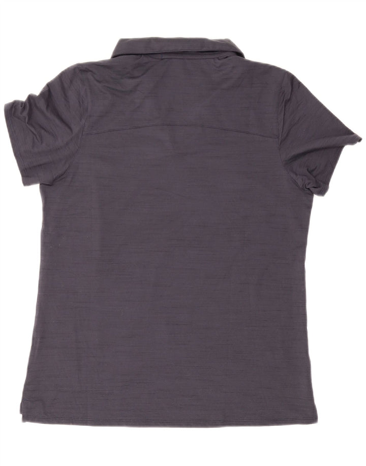 PUMA Polo Femme UK 14 Large Bleu Marine Moucheté Polyester