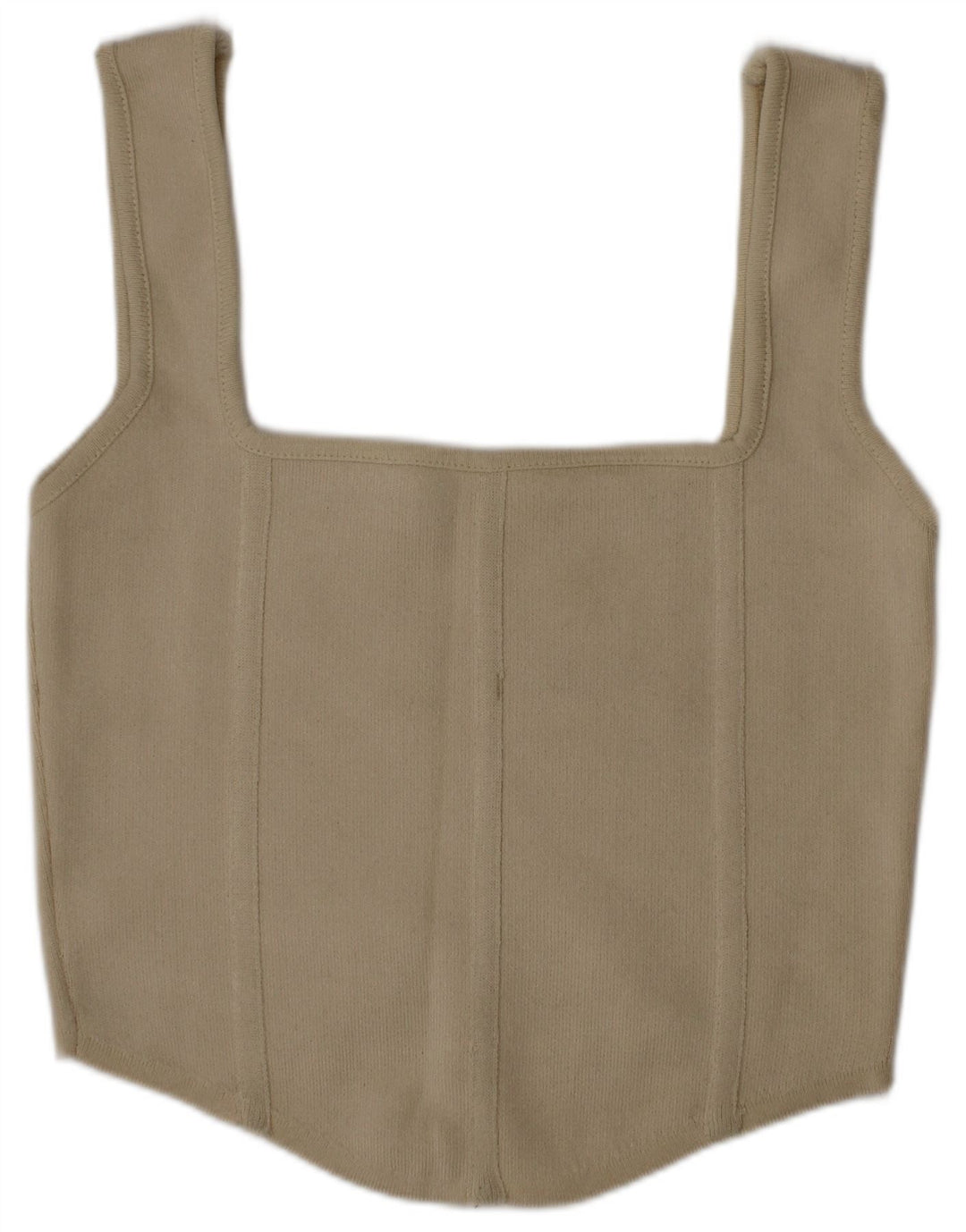 Top Court En Polyamide Beige Moyen | Zara Femme