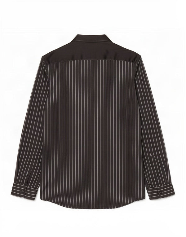 Zara Chemise Regular Fit Petite Viscose Rayée Noire