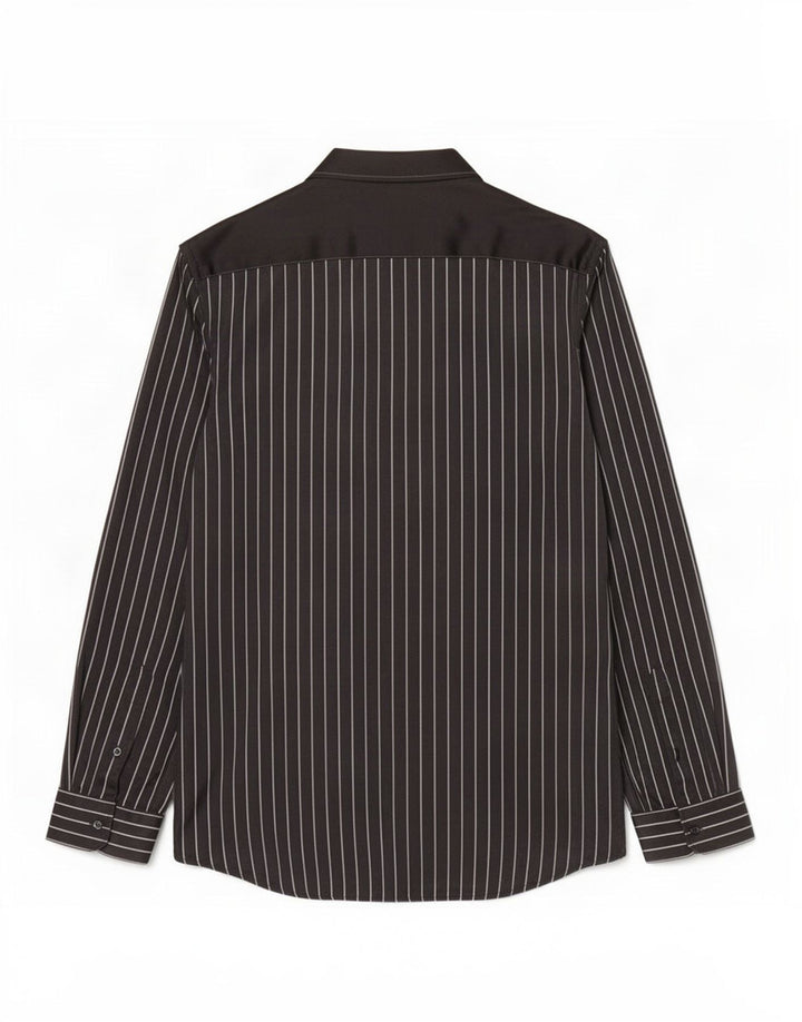 Zara Chemise Regular Fit Petite Viscose Rayée Noire