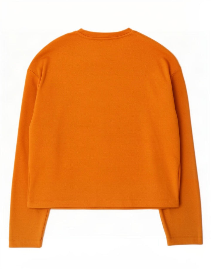 Zara Femme Top Manches Longues UK 14 Orange Moyen