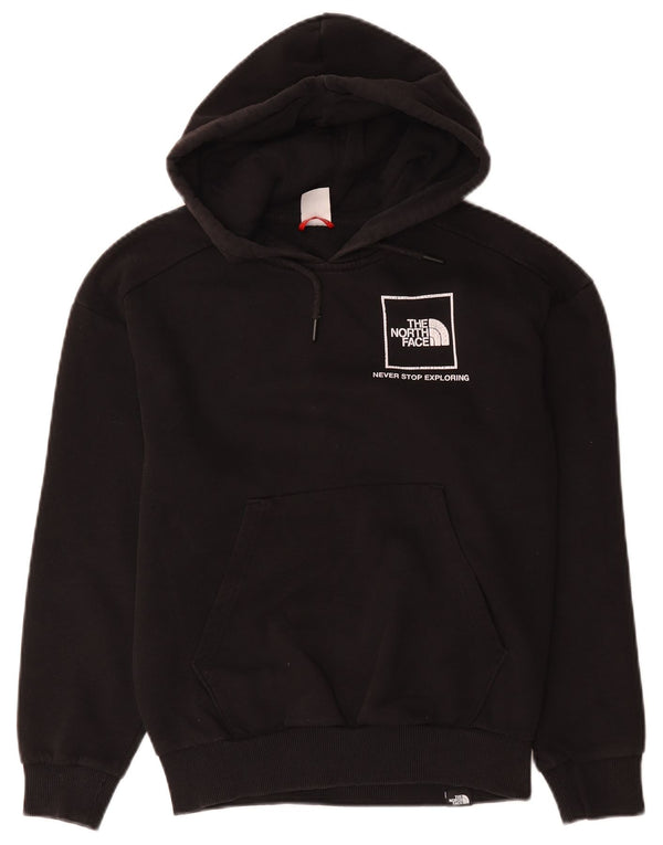 The North Face Womens Graphic Hoodie Jumper UK 10 Small Black Cotton