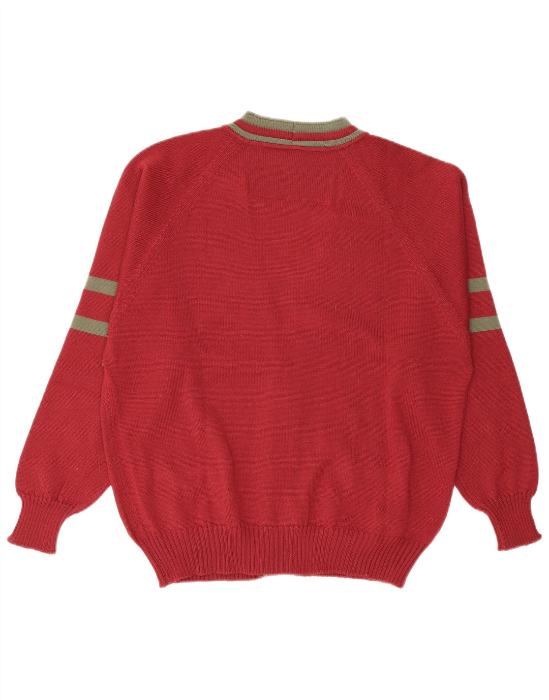 IL GRANCHIO Pull Cardigan Homme Laine Bordeaux Moyen