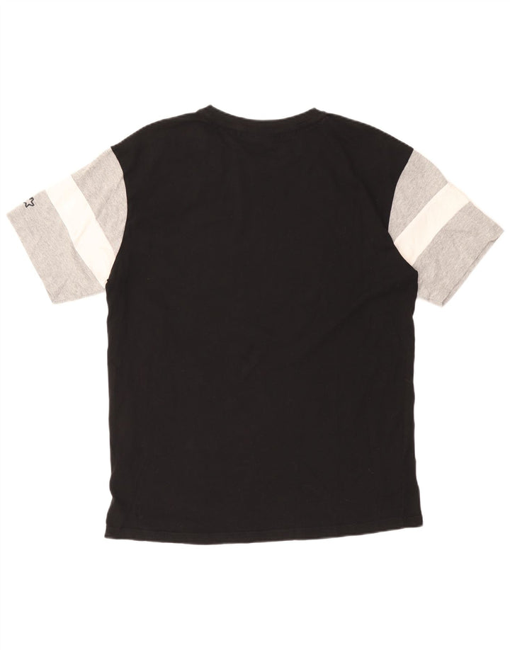 STARTER T-Shirt Graphique Homme Petit Noir Colorblock Coton