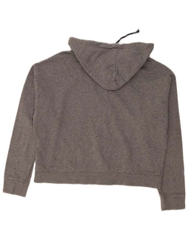 Tommy Hilfiger Pull à capuche zippé surdimensionné pour femme UK 14 Coton gris moyen