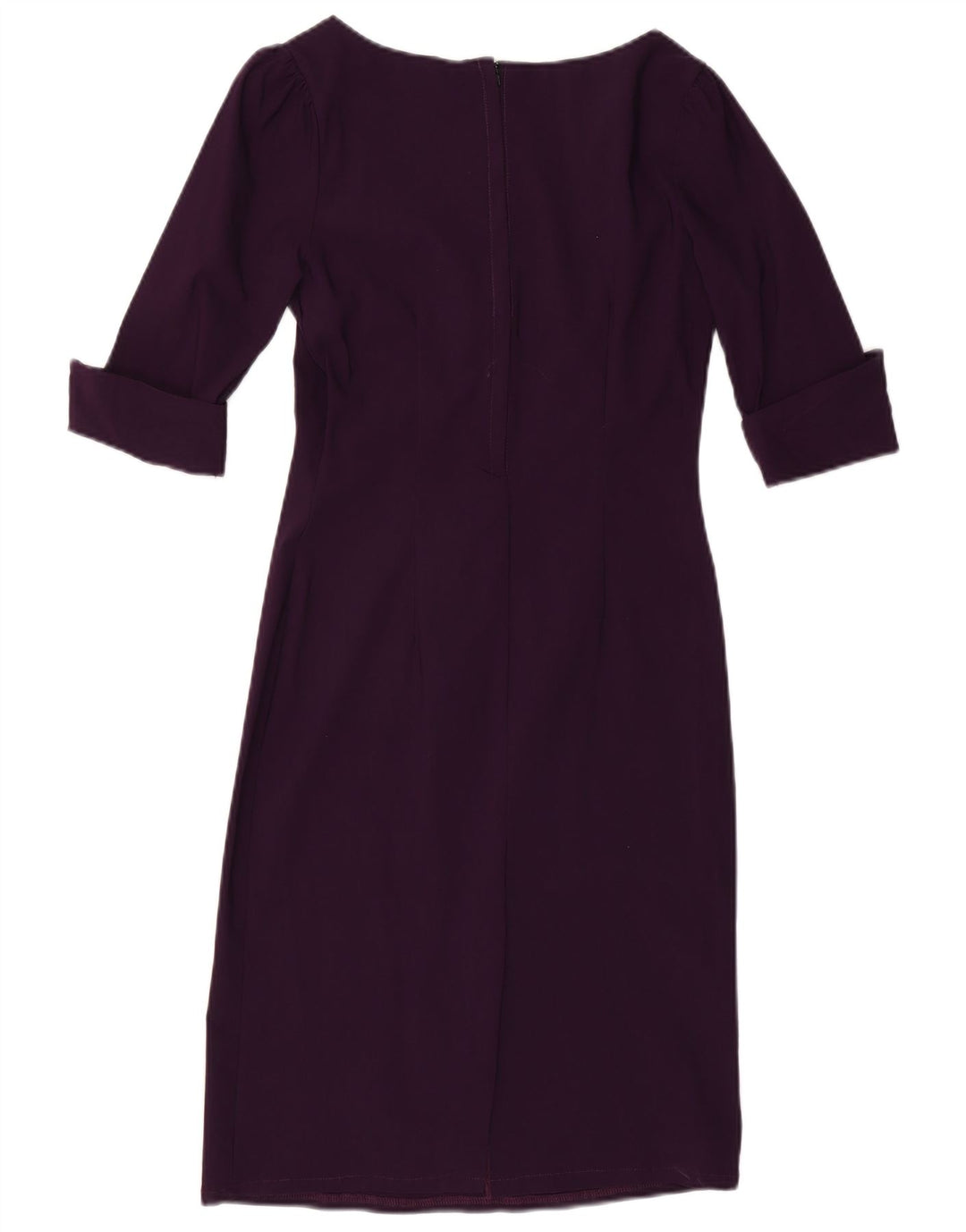 COLLECTIF Robe fourreau à manches 3/4 pour femme UK 14 Large Violet