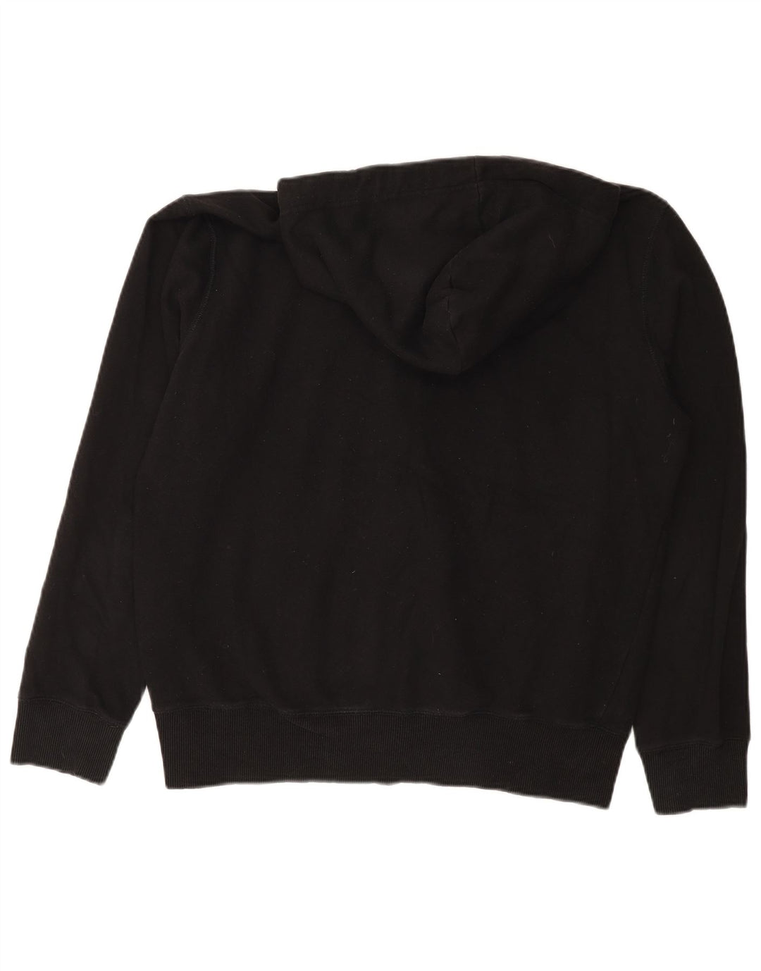 FRENCH CONNECTION Mens Zip Hoodie Sweater Large Black Cotton