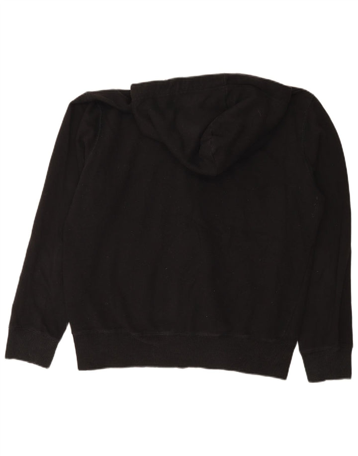 FRENCH CONNECTION Mens Zip Hoodie Sweater Large Black Cotton