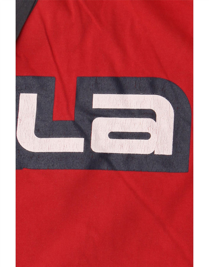 Fila T-Shirt Graphique Homme XL Rouge Colourblock