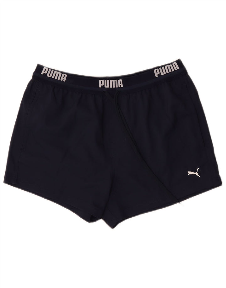 Puma Short Graphic Sport Homme Bleu Marine Moyen Polyester