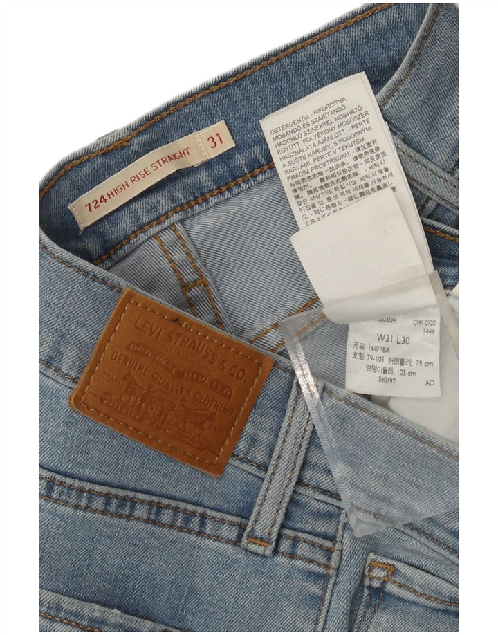 LEVI'S Jean droit taille haute 724 femme W31 L30 bleu coton