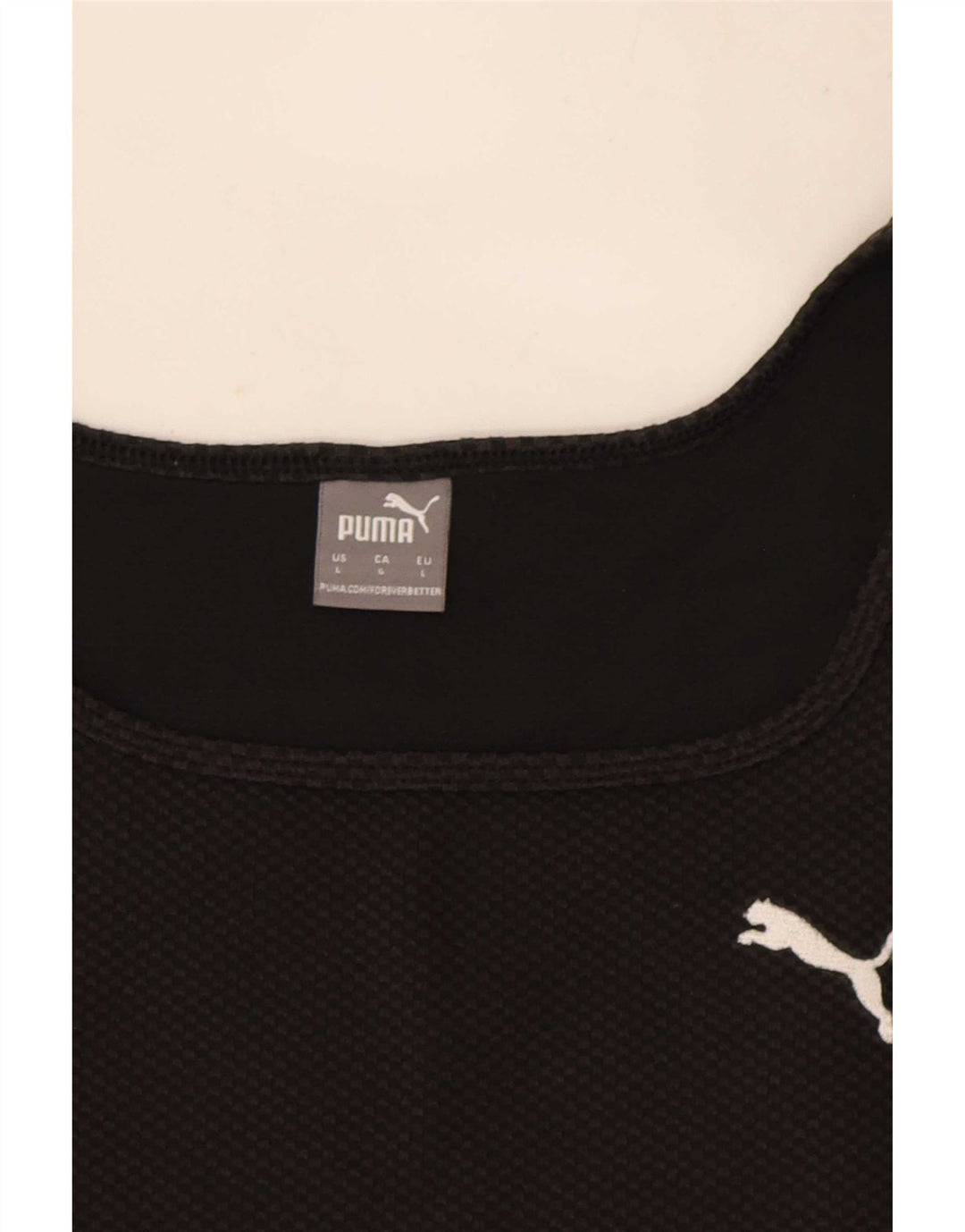 Puma Débardeur court pour femme UK 14 Large Noir