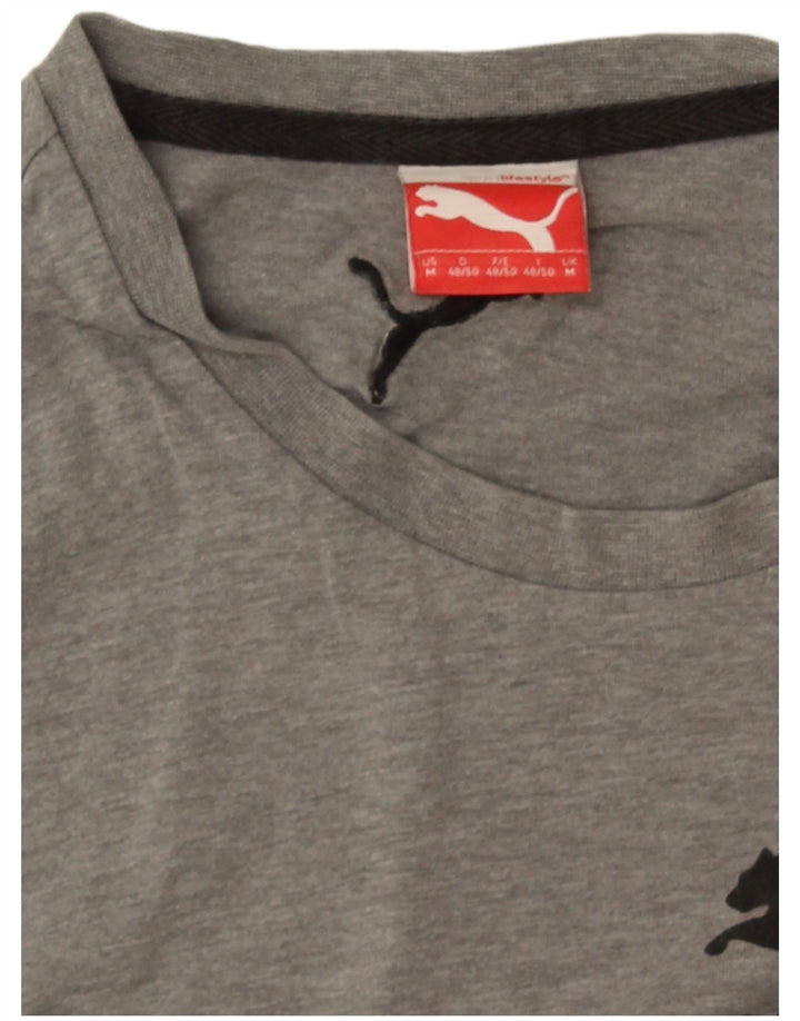 Puma Tee-Shirt Graphique Homme Gris Moyen Moucheté
