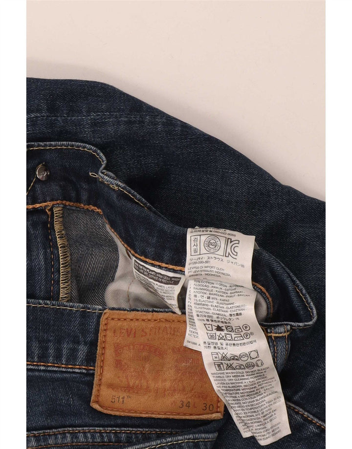 Levi's Jean Slim 511 Homme W34 L30 Bleu Marine Coton