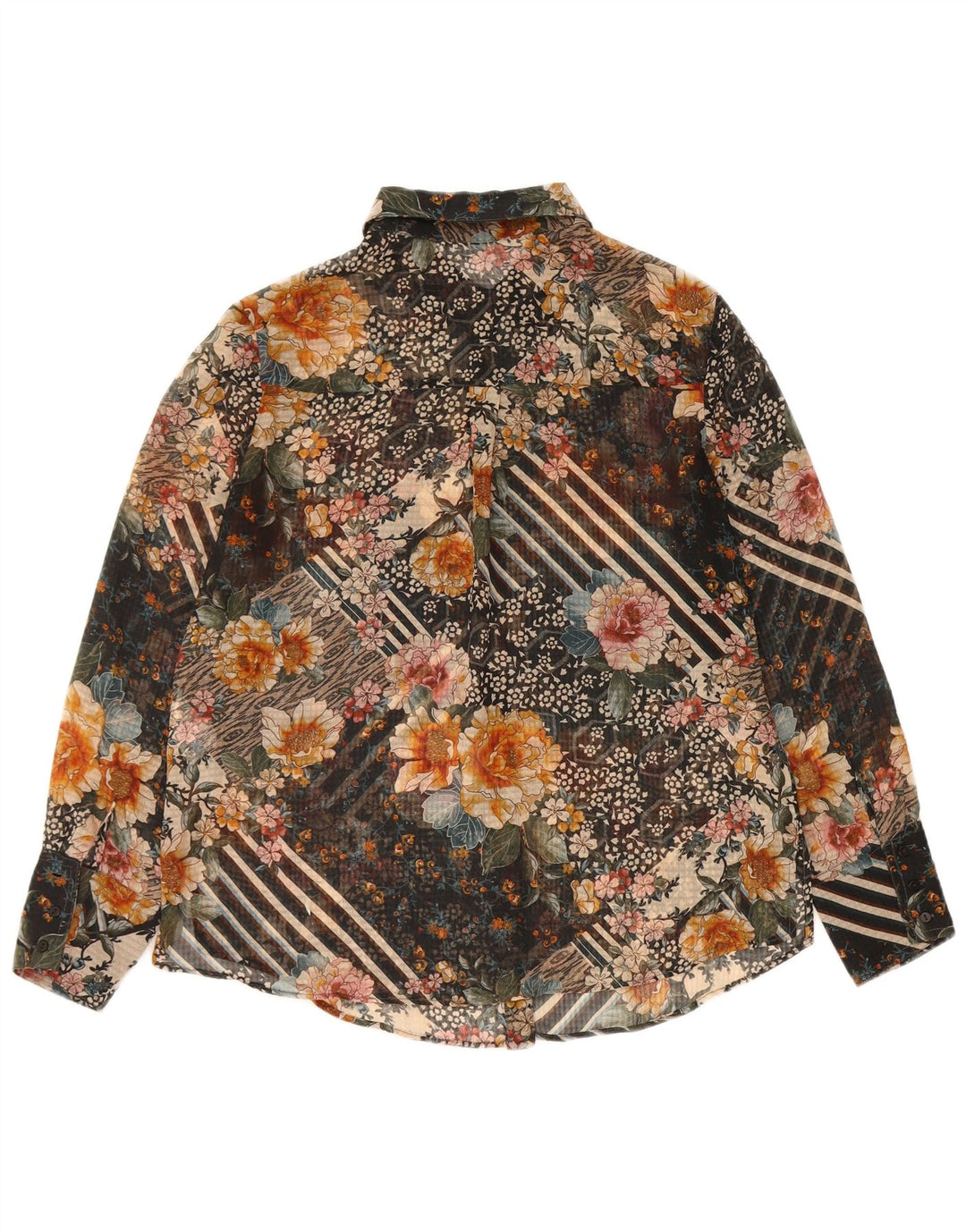 Zara Femme Chemisier UK 14 Medium Multicolore Floral Polyester