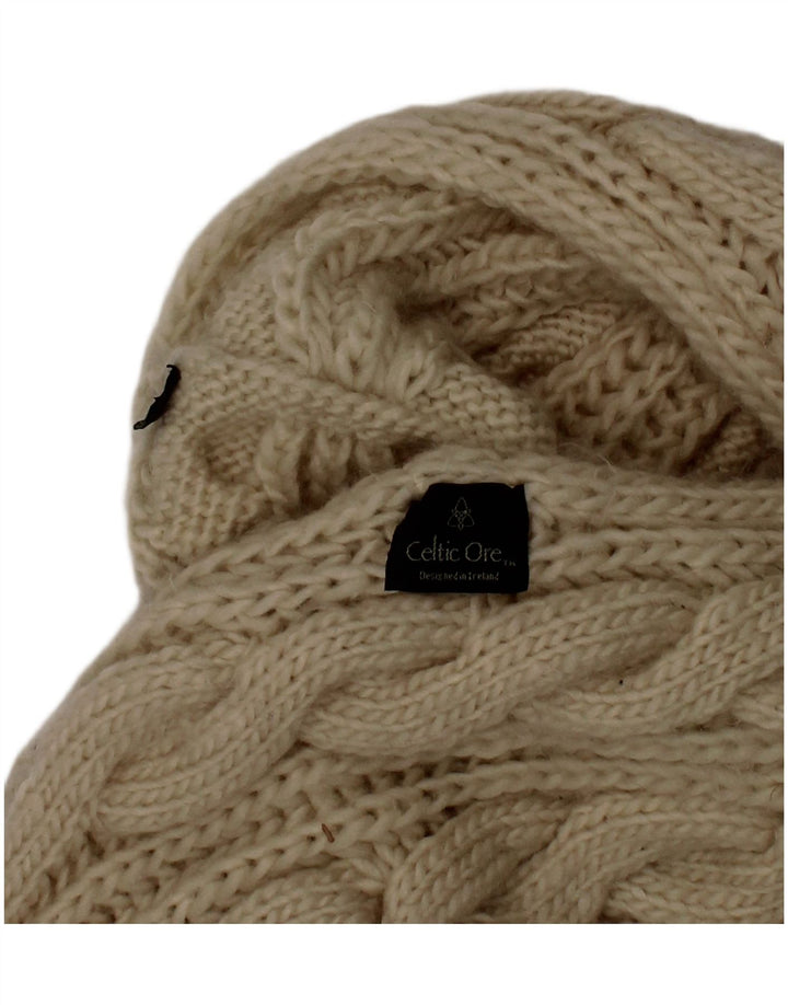 Celtic Ore Écharpe snood en tricot pour femme Taille unique en polyester blanc cassé hiver
