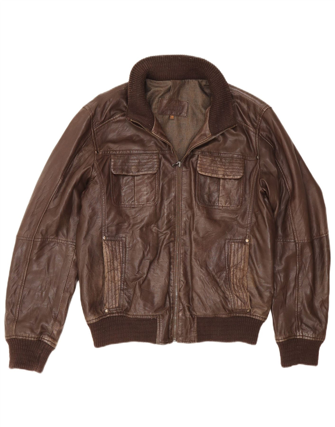 Conbipel Veste en Cuir Homme IT 50 Large Marron