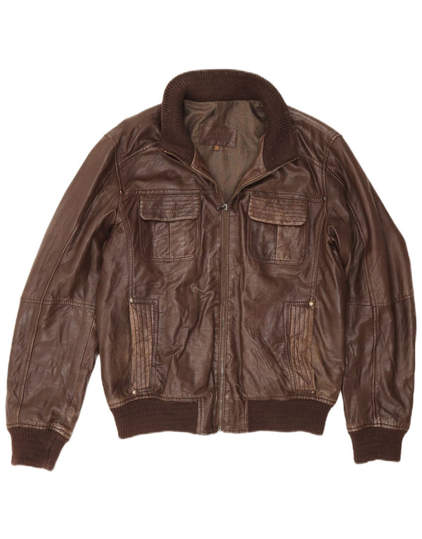 Conbipel Veste en Cuir Homme IT 50 Large Marron