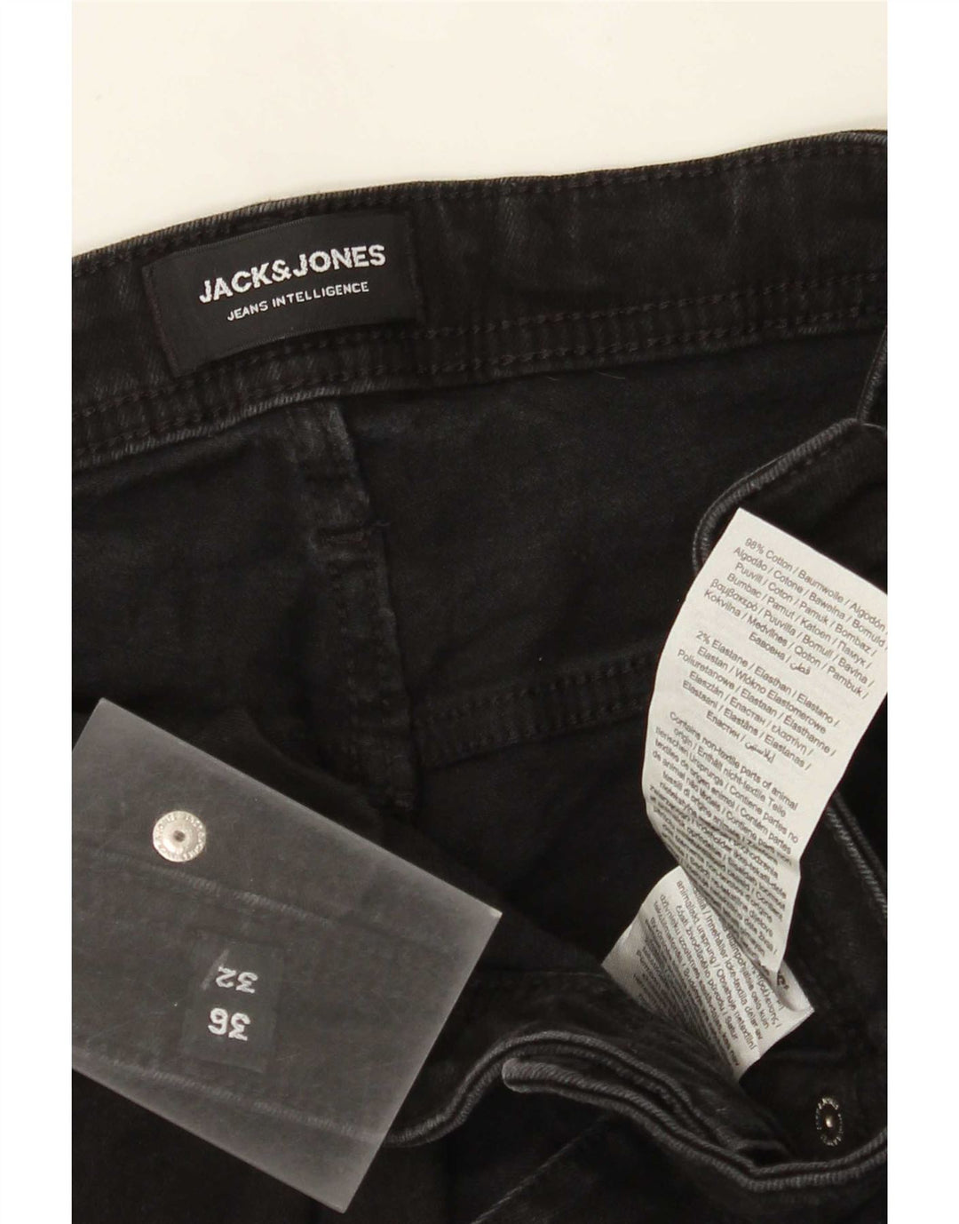 Jack & Jones Jean Slim Homme W36 L32 Noir Coton