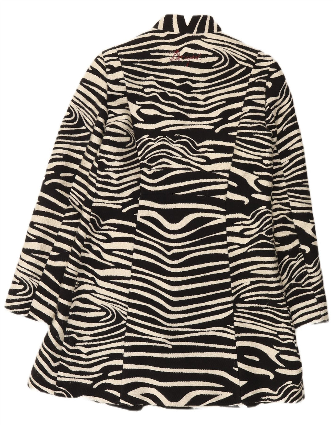 Desigual Manteau Femme EU 42 Grand Imprimé Animal Noir
