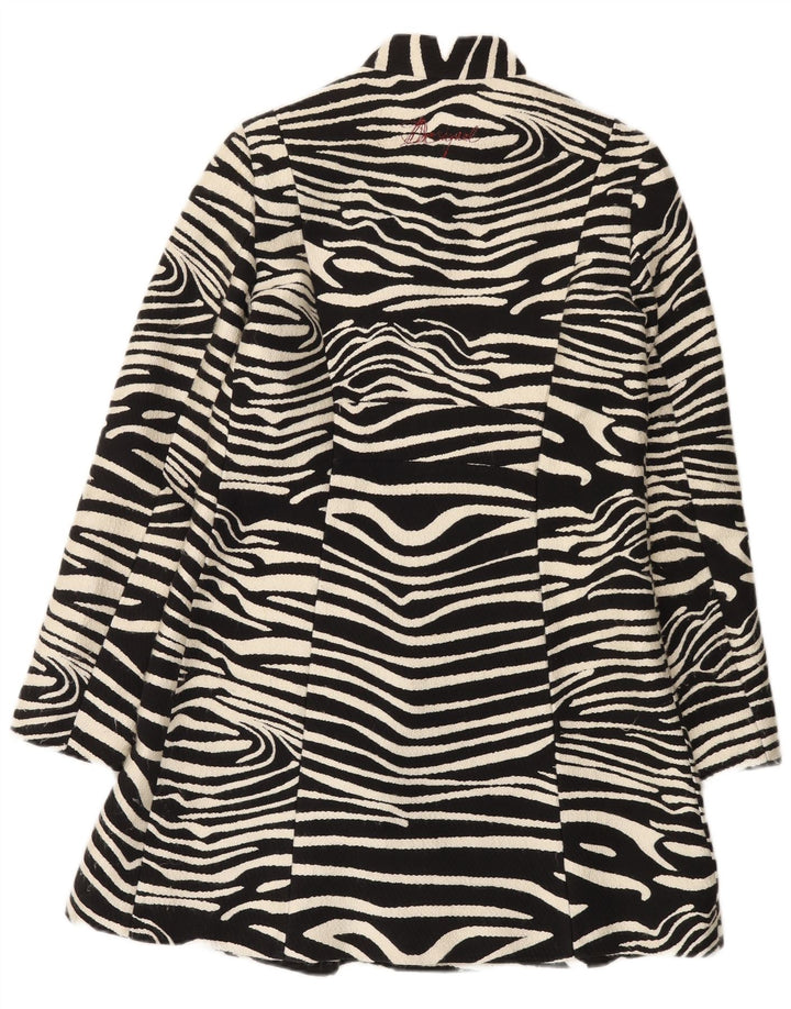 Desigual Manteau Femme EU 42 Grand Imprimé Animal Noir