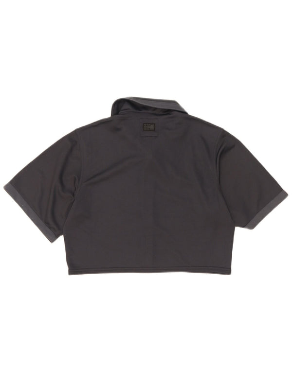 G-Star Chemisier court surdimensionné à manches courtes pour femme UK 10 Petit Gris