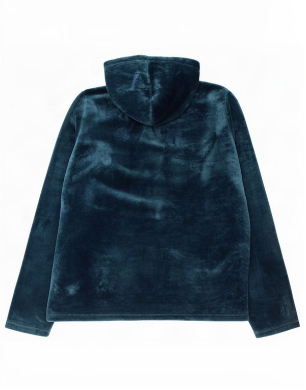 Mountain Warehouse Pull à capuche zippé en polaire pour femme UK 18 XL Bleu Polyester