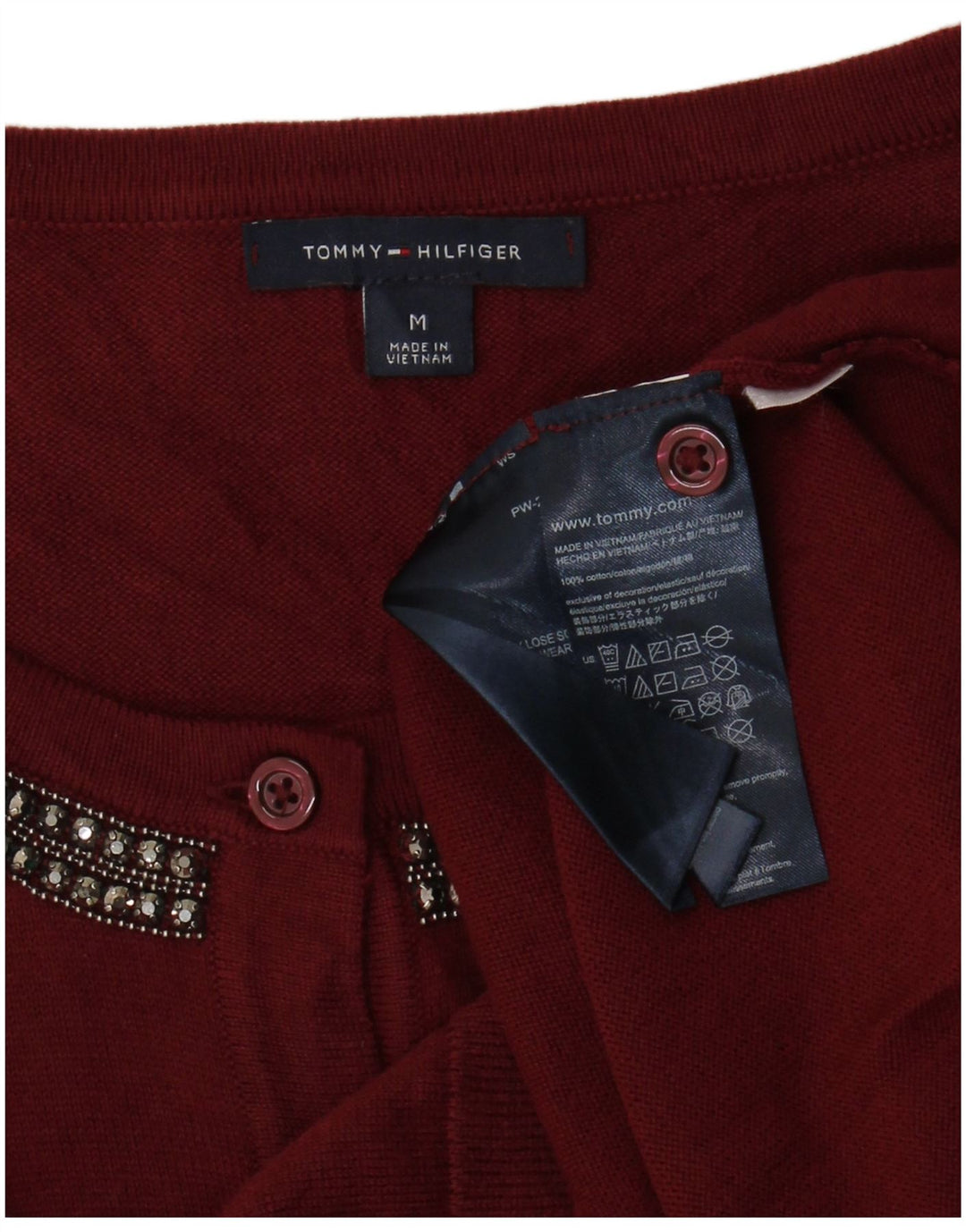 Tommy Hilfiger Cardigan pour femme en coton marron moyen UK 12