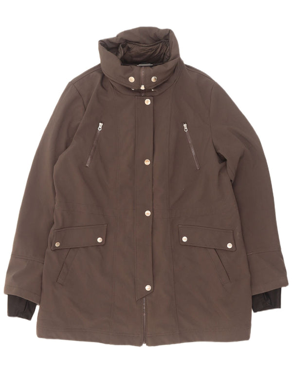 Nautica Manteau coupe-vent Sherpa pour femme UK 18 XL Gris Polyester