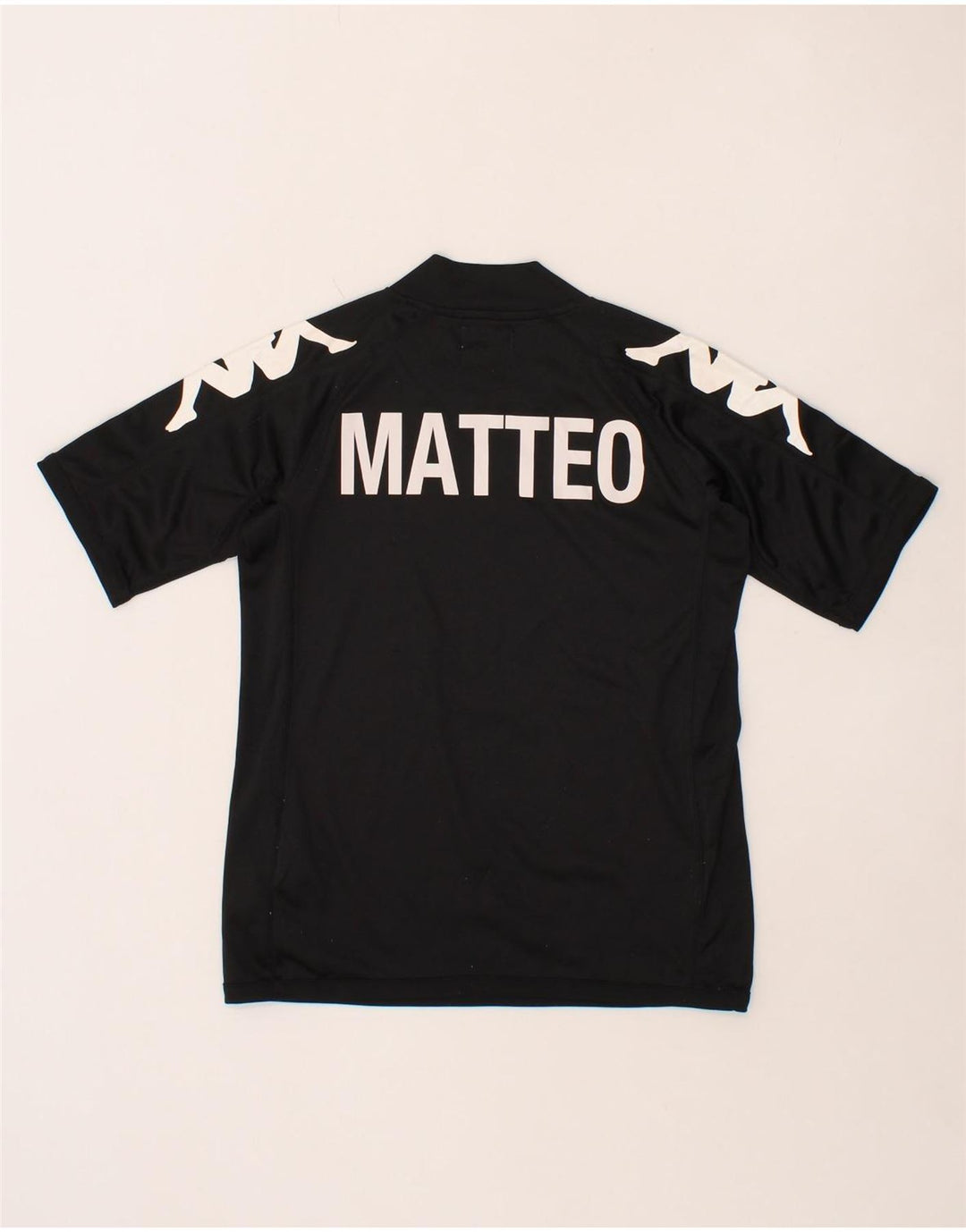 KAPPA Boys Graphic T-Shirt Top 11-12 Years Black Polyester Vintage Kappa and Second-Hand Kappa from Messina Hembry 