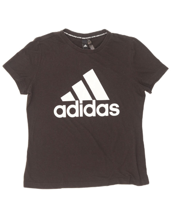 Adidas T-shirt graphique pour femme UK 16/18 Large Noir
