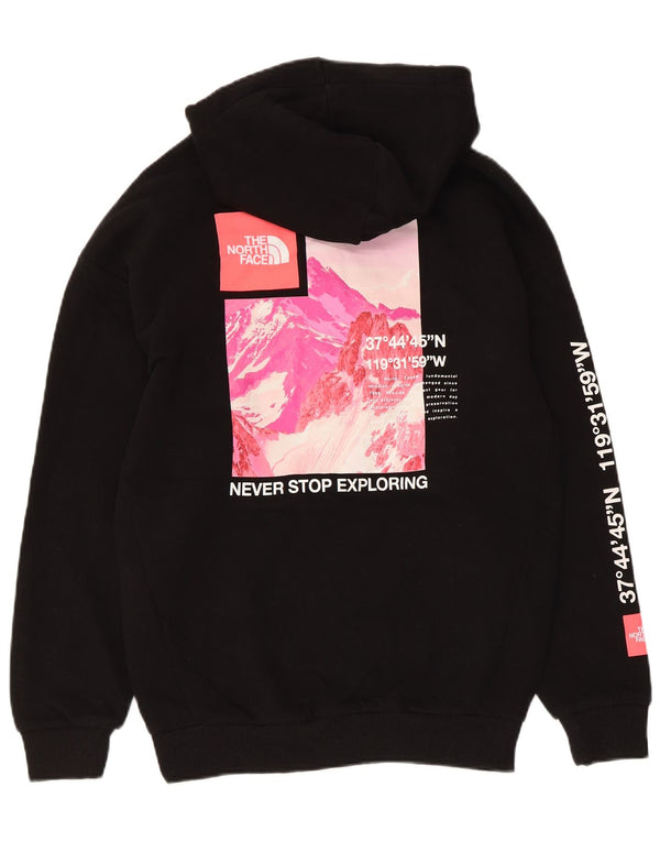 The North Face Pull à capuche graphique pour femme UK 10 Petit coton noir