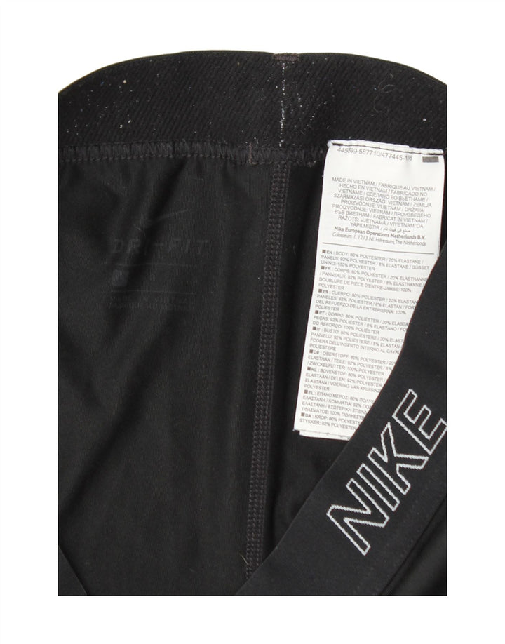Nike Legging Capri Dri Fit Graphic pour femme UK 14 Large Noir Polyester