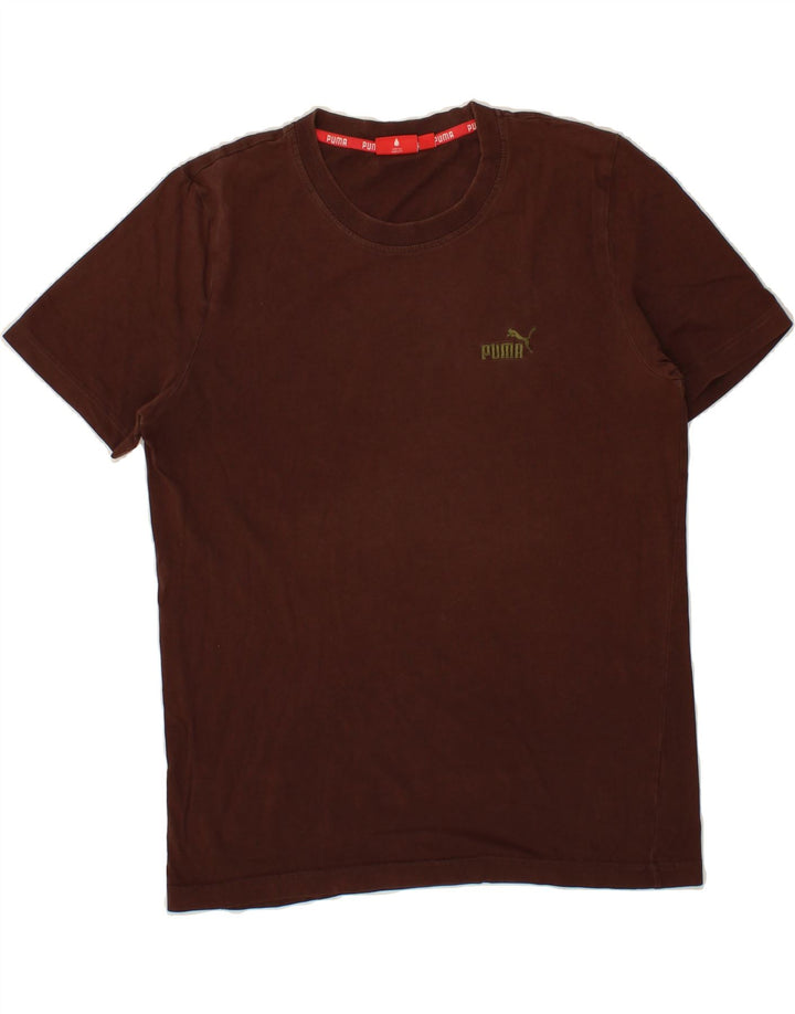 PUMA Mens T-Shirt Top Medium Maroon Cotton Vintage Puma and Second-Hand Puma from Messina Hembry 