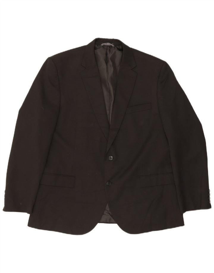 Marks & Spencer Veste blazer à 2 boutons pour homme UK 46 XL Noir Polyester