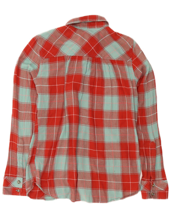 Hurley Chemise en flanelle pour femme UK 14 Coton à carreaux rouge moyen