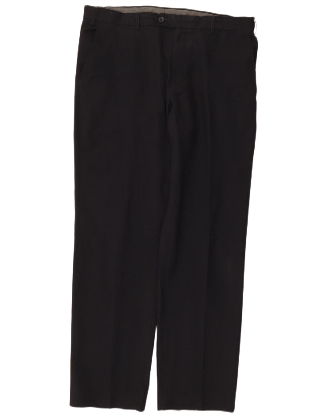 MARKS & SPENCER Pantalon de Costume Coupe Regular Homme W36 L33 Bleu Marine Polyester
