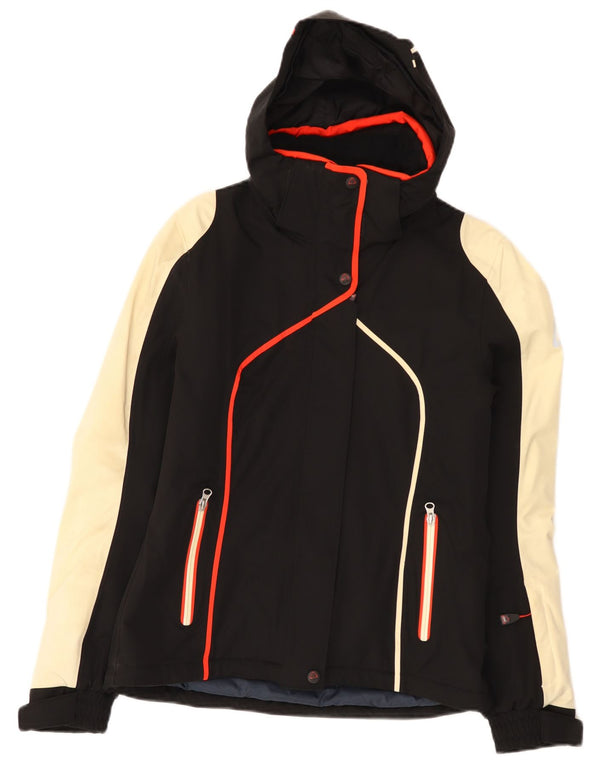 On the Edge Veste de ski à capuche pour femme IT 44 Medium Black Colourblock
