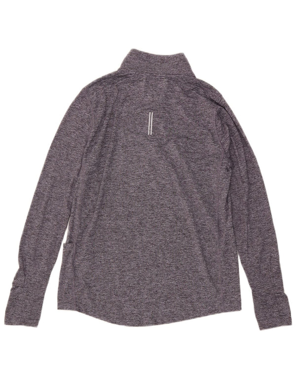 Nike Haut de survêtement Dri Fit pour femme UK 10 Petit Gris Moucheté