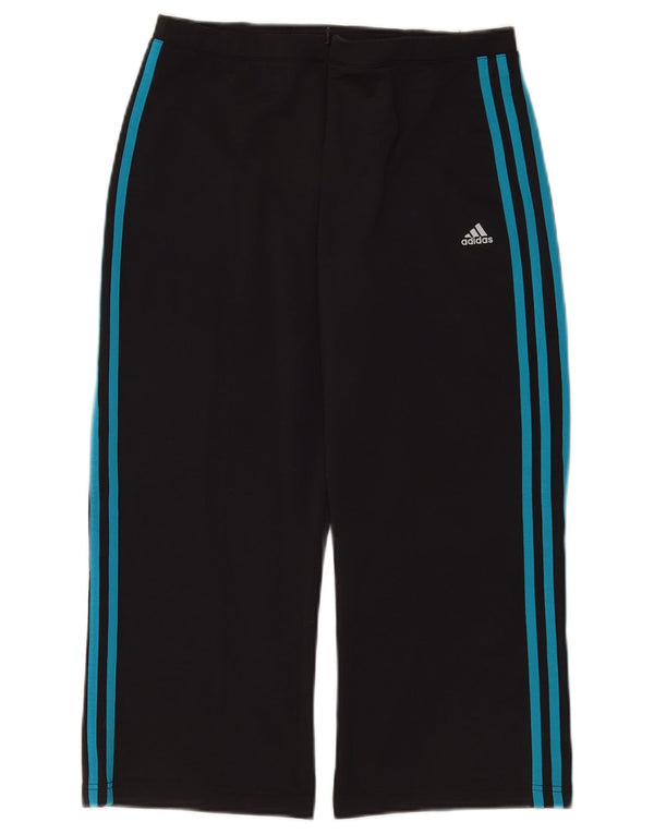 Adidas Pantalon de survêtement Capri coupe régulière pour femme UK 18 XL Noir Polyester