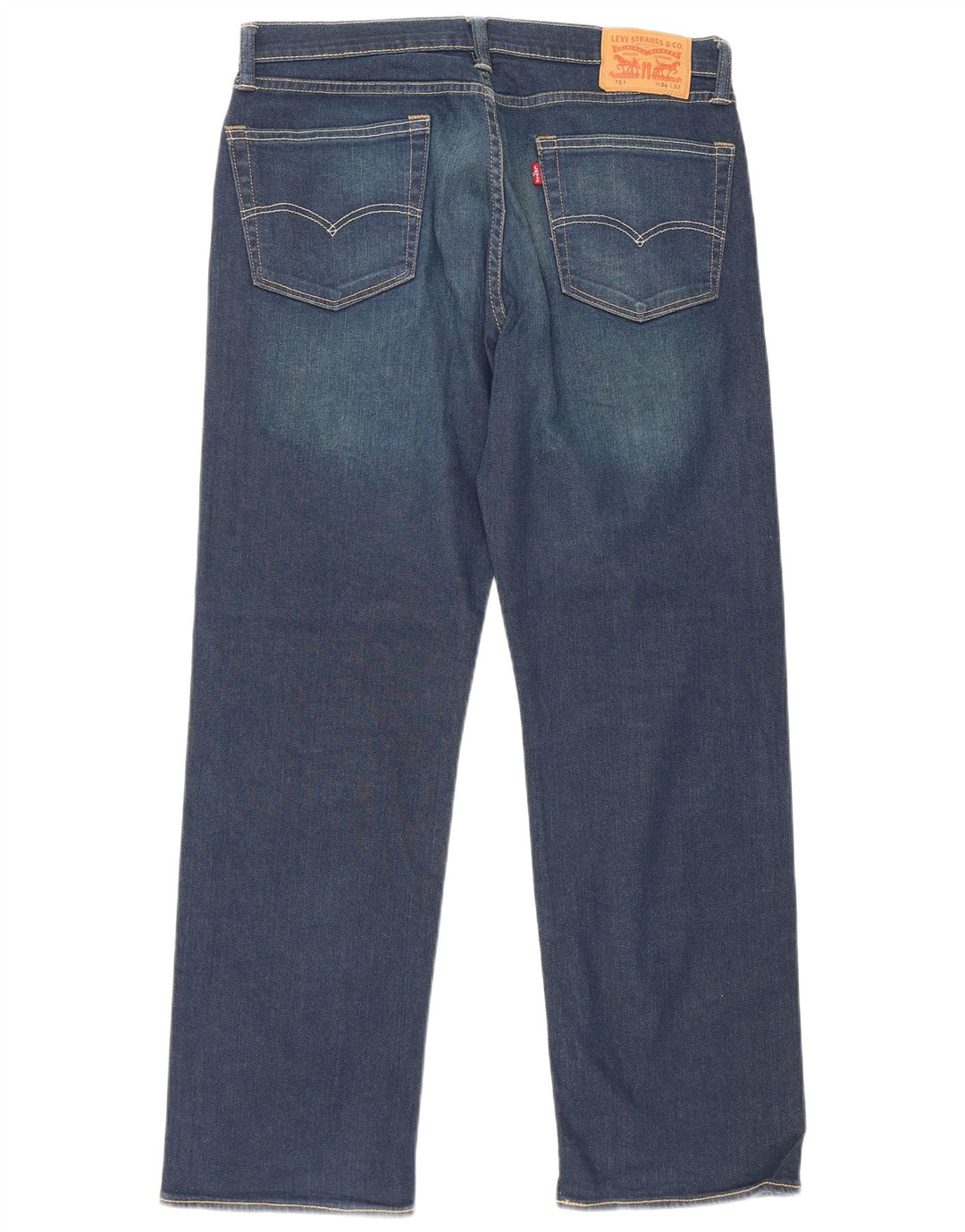 Levi's Jean Droit 751 Homme Bleu Marine W34 L32 Coton