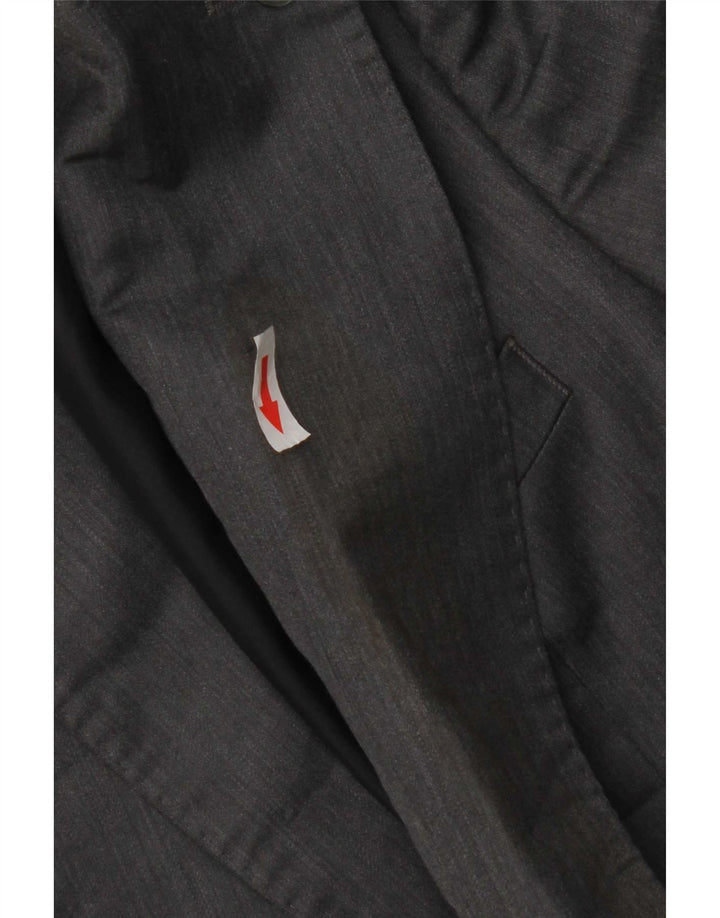 Zara Veste Blazer 2 Boutons Homme EU 48 Gris Moyen Polyester