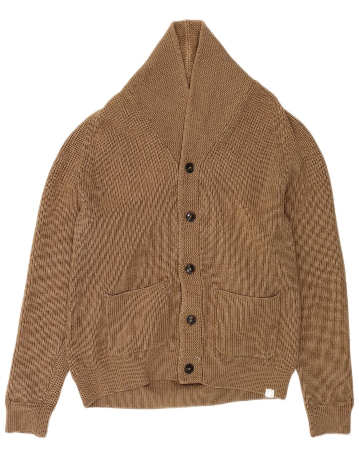 Marks & Spencer Pull Cardigan Homme Marron Moyen Polyester
