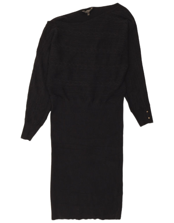 Lipsy Robe en tricot à une épaule pour femme UK 18 XL Noir Viscose