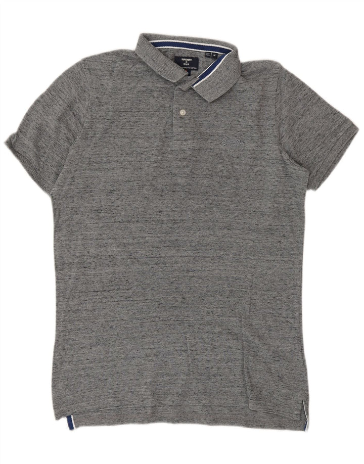 Superdry Polo Homme Gris Moyen Coton